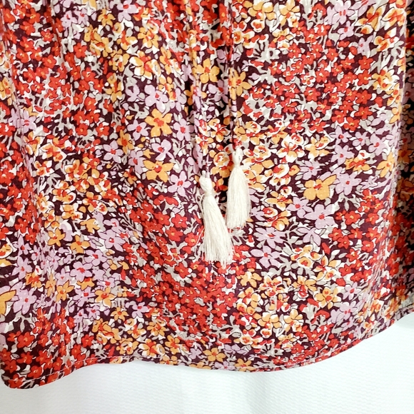 Rachel Roy Boho Floral Tassel Front Top - Picture 3 of 9